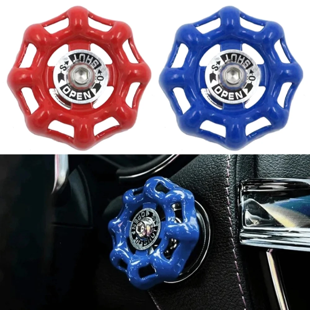 

Car Start Ignition Engine Button Interior Knob Decoration Sticker Creative Cover Valve Button Center Console Decoration Sticker