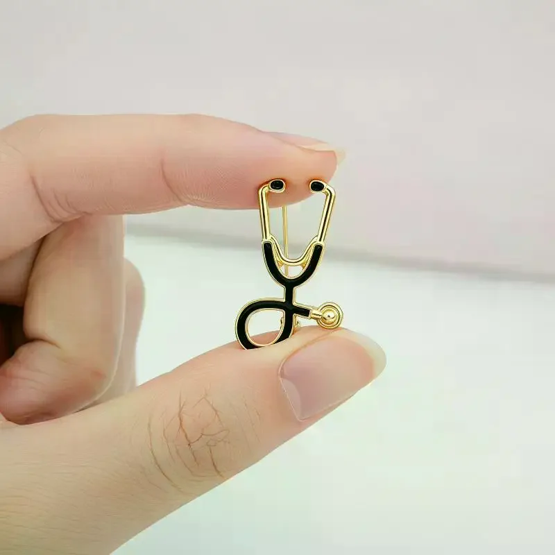 Multicolor Stethoscope Enamel Lapel Pins Bright Enamel Finish For  Workers Clothing Decoration