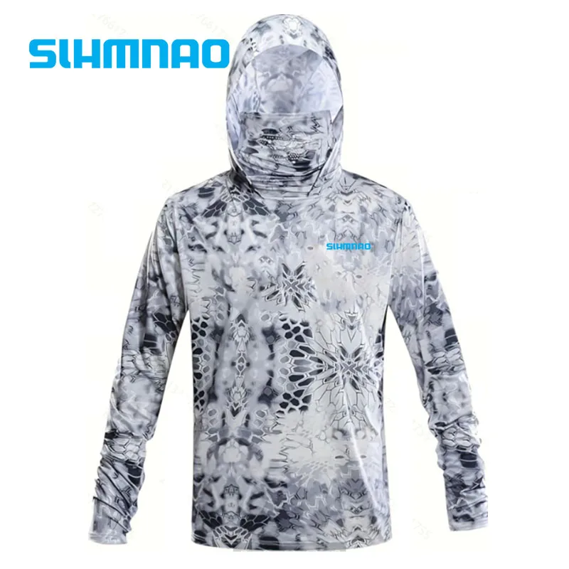 

Ice Silk Hooded Jacket Summer Outdoor Breathable UV Resistant Quick Dry Loose Sun Protection Fishing Suit Cool Lightweight
