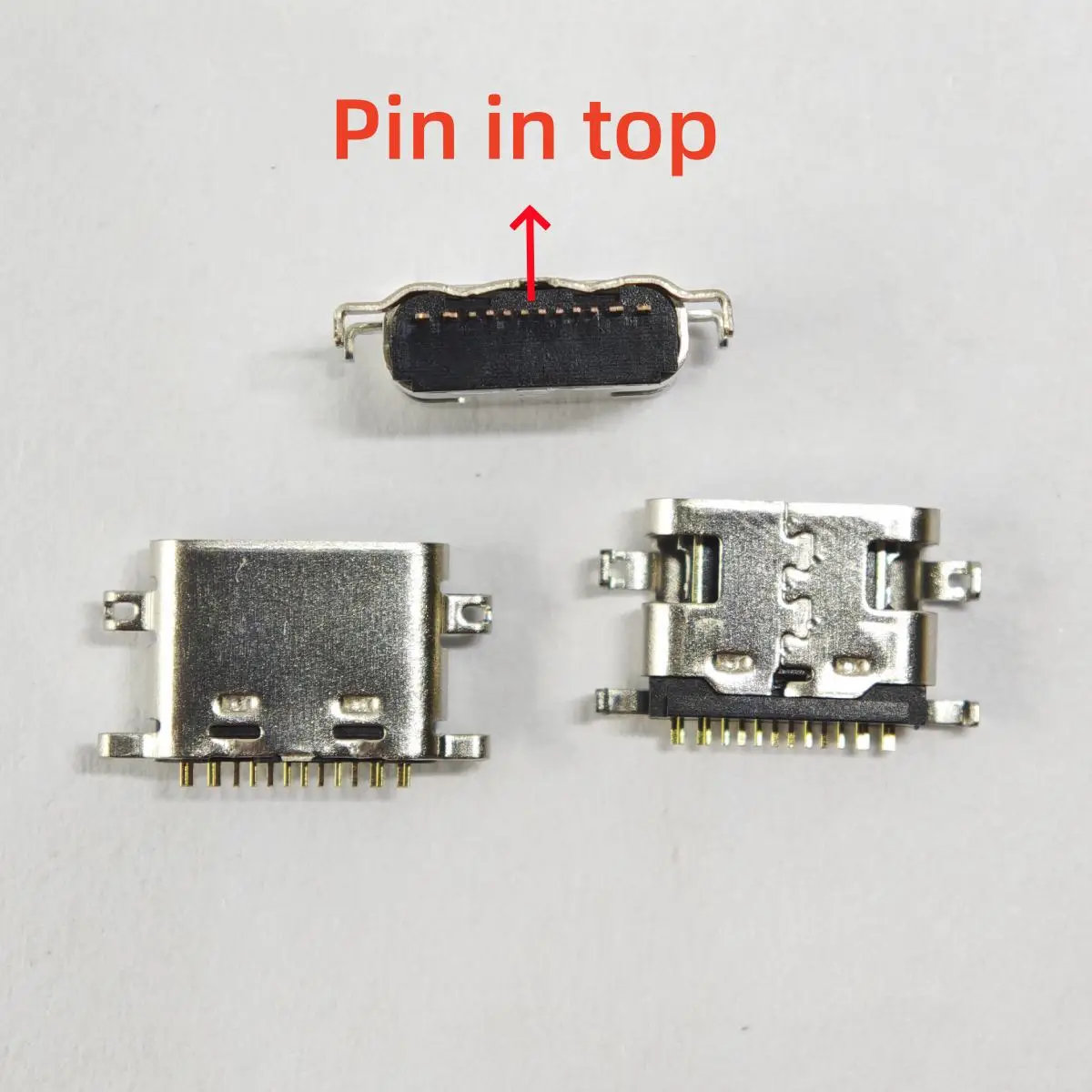 10pcs USB-3.1 USB Connector Type C Horizontal Mid Mount 16P Female 1.6mm through board 0.8mm for charger adapter DIY Type C image 3