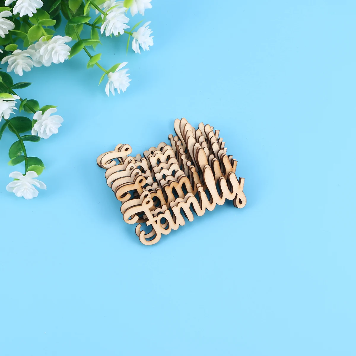 

10pcs Wooden Chip Decor Diy Wood Sign For Home Wedding Party Decoration Craft Premium Smooth Cutout Handicraft Sewing