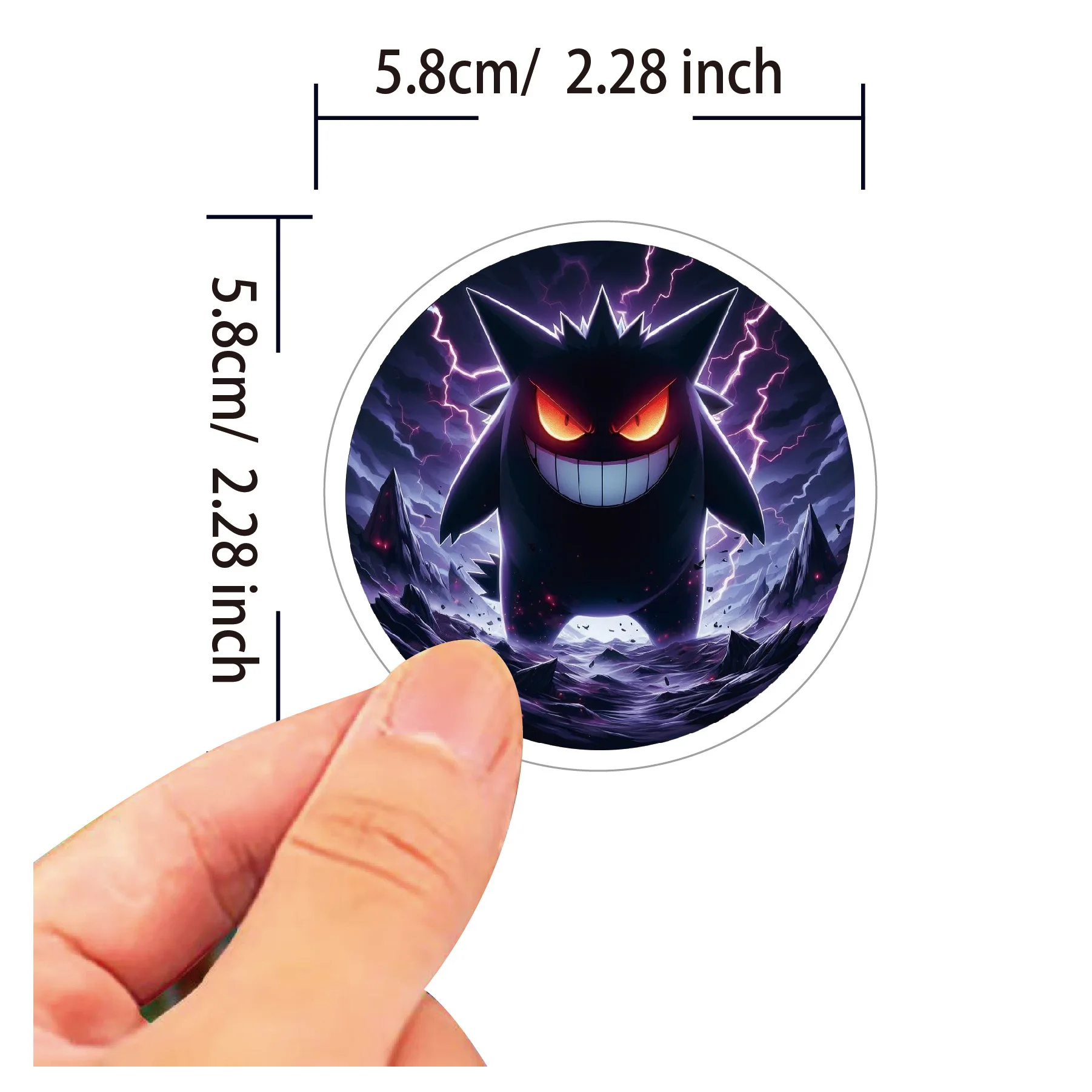 

10/30/50PCS Anime Pokemon Fun Cute Gengar Stickers Creative Decorative Doodle DIY Scrapbook Phone Case Guitar Decal Kids Toy