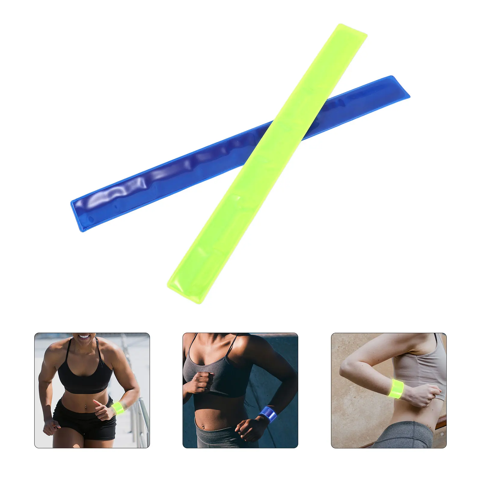 

12pcs Reflective Slap Bracelets Colorful Wrist Bands Safety Gear Night Running Cycling Outdoor Sports Adults Party Favors