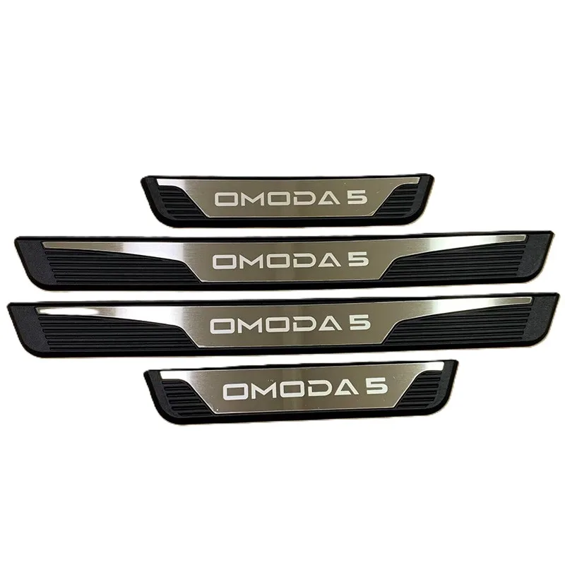 Car Door Sill Protector For Omoda 5 C5 E5 2023 2024 2025 2026 2027 Stainless Steel Plastic Sticker Interior Auto Parts Accessory