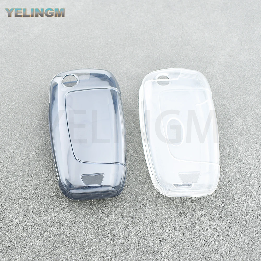 Für Hyundai I30 I35 I40 KONA Elantra Solaris Tucson Genesis Santa Fe Azera Auto Klappbarer Transparenter TPU Schlüsselhülle Schutz
