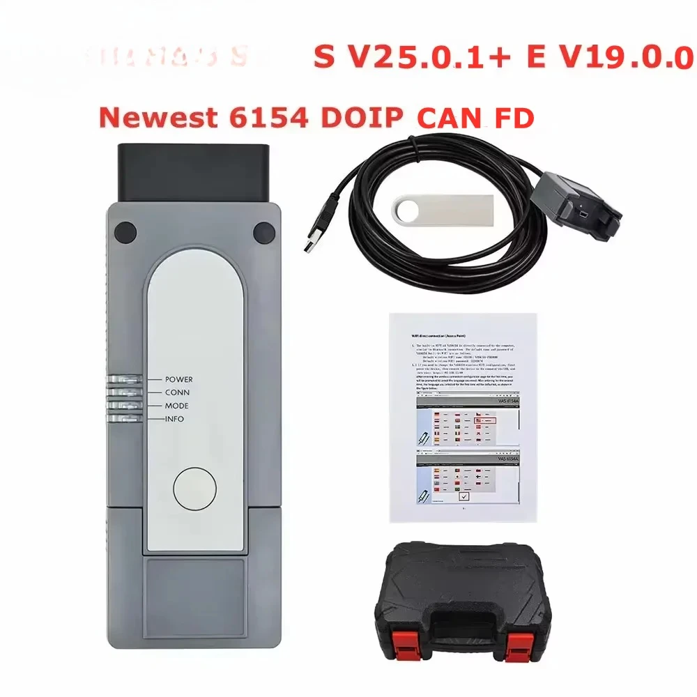 Best Quality 6154 Scanner V25.2.1 CAN FD DoIP Better than VNCI 6154A 5054A Cover All Group Models Till 2025 Diagnostic Tool