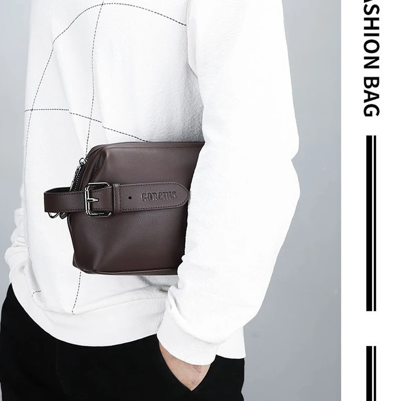 Brand Designer Men Business Wallets Man Clutch Bag 2025 New Fashion Boy's Phone Coin Purse High Quality PU Leather Handbags Male
