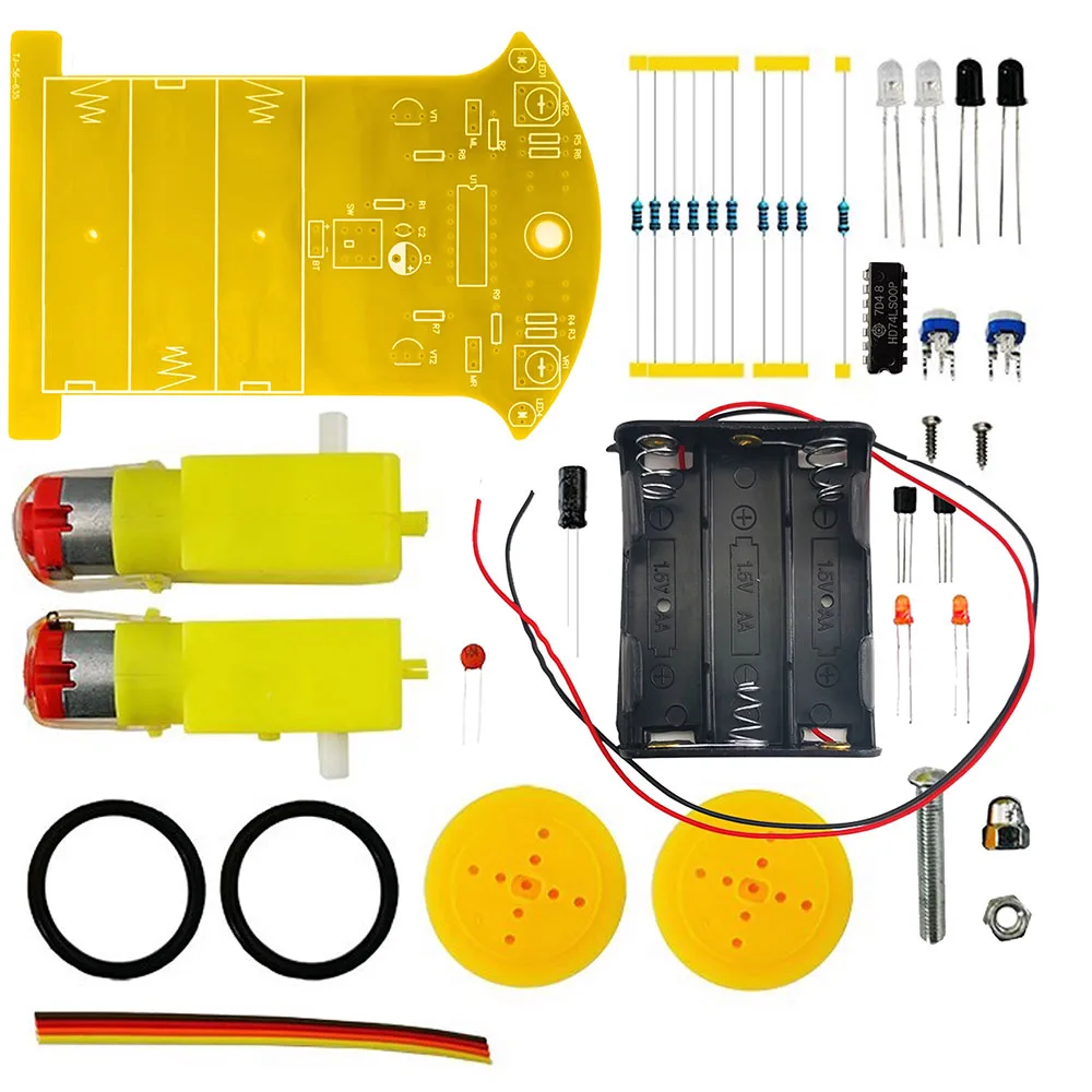 DIY elektronische Kit Tracking-Linie Smart Car Löten Projekt Praxis nach Roboter Anfänger Bildung Schule Wettbewerb