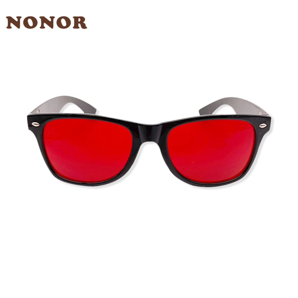 NONOR Classic Red Green Color Blind Clip on Glasses Color Weak Flip Glasses Men For Women Sunglasses Corrective Spectacles