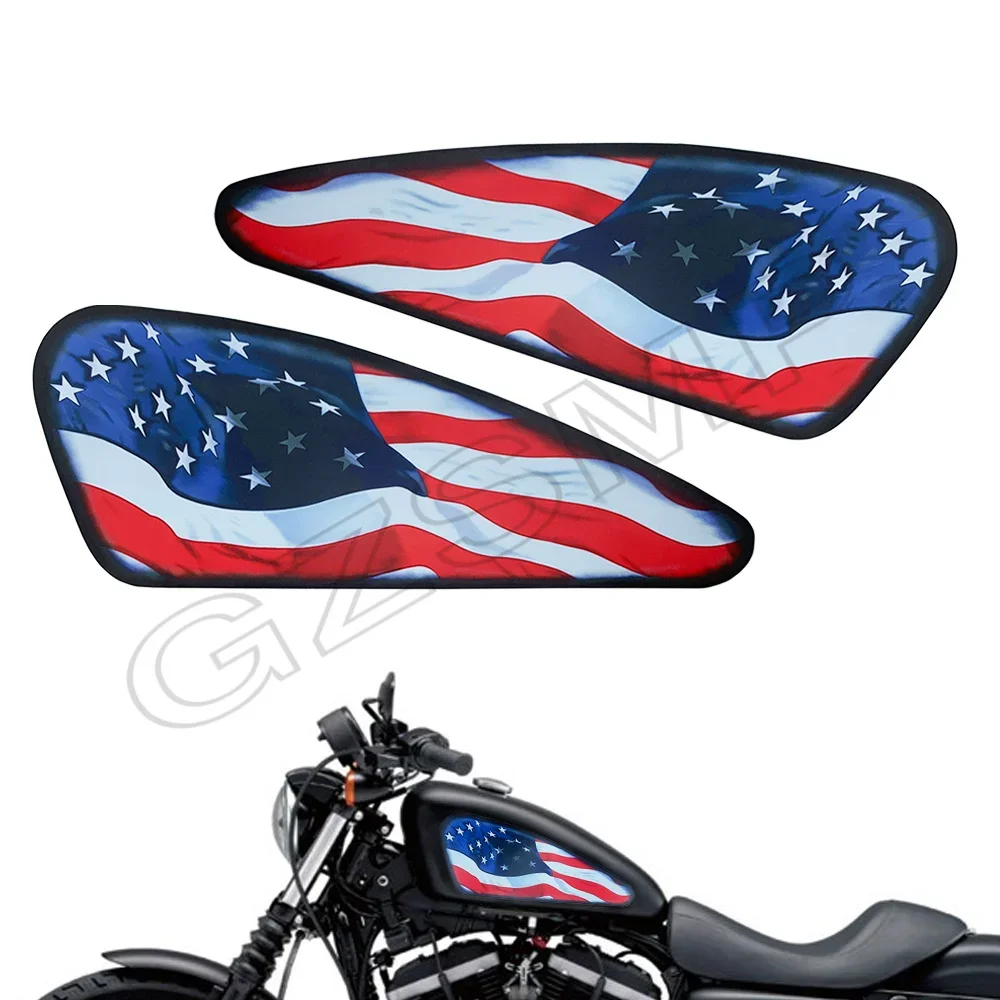 1 Pair Motorcycle Decorative Fuel Tank Pads Stickers for Harley Sportster XL883 1200 48 72 Motorcycle Racing Accessories