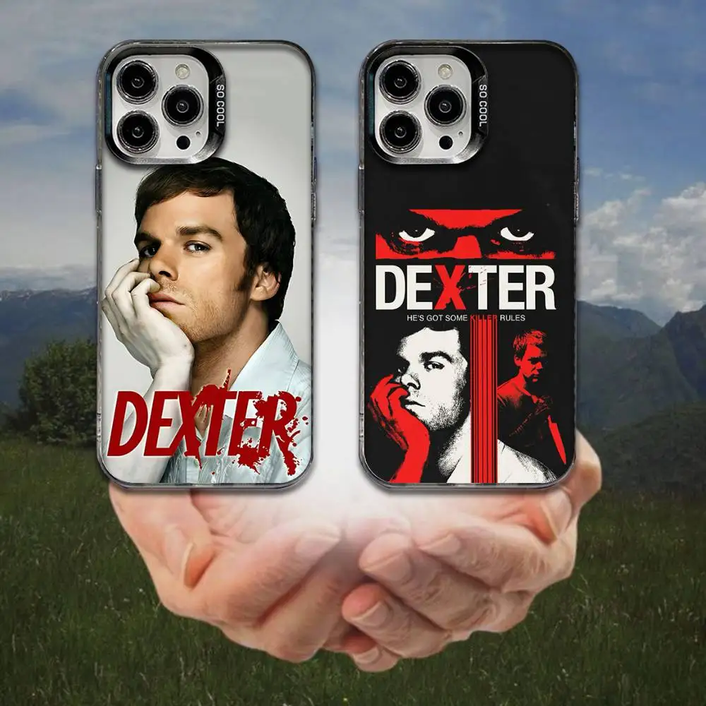 

Dexter Morgan Phone Case For iPhone 16,15,14,13,12,11,8,7,Pro,Max,Plus,Mini,XS,SE Anti Fall Black Matte Hard
