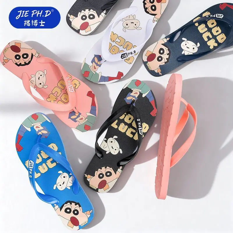 

Crayon Shin-chan Nohara Shiro Boochan Fashionable Personality Flip-Flops Cartoon Cute Outdoor Beach Non-Slip Durable Slippers