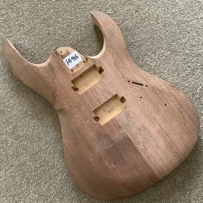 FB986  Solid Basswood with Mahogany for 6 String Electric Guitar Body Genuine LAG Guitar Replace and DIY Parts Unfinished