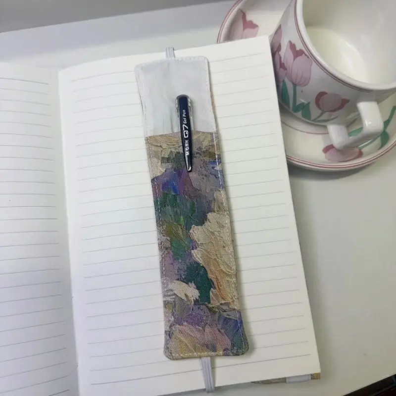A4/A5/A6/B5 Retro Oil Painting Fabric Book Cover Floral Handmade Cloth Novels Notebook Protector Case Ledger Textbook Decoration