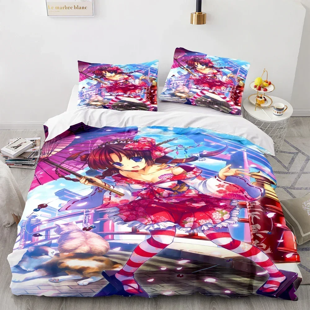 

2025 Luxury New 3D Print Kawaii Girl Bedding Set Anime Sexy Girl Duvet Cover Double Twin Full Queen King Adult Kids Quilt Cover