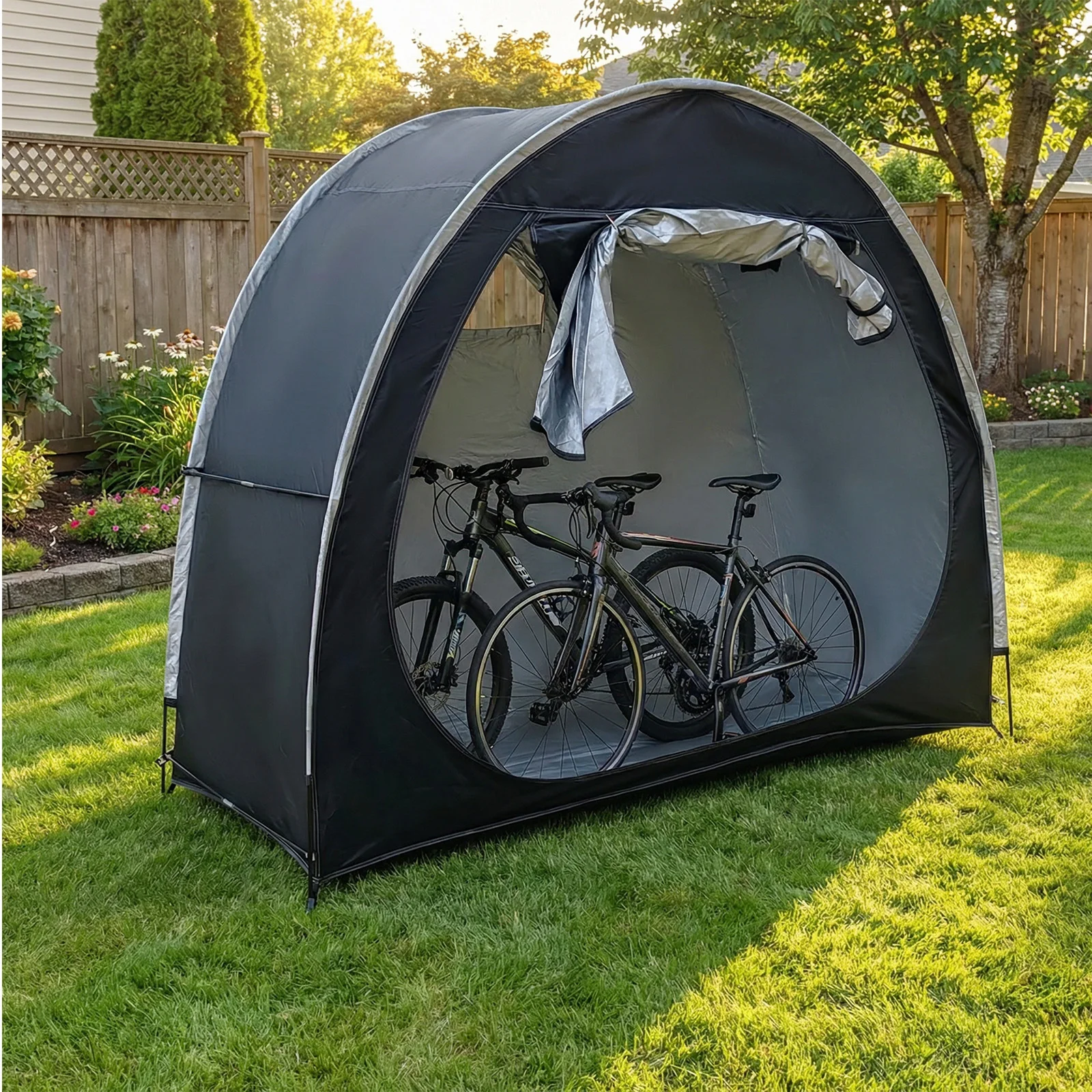

Waterproof Portable Bike Storage Tent Outdoor Garden Shelter Large Space Protective Canopy Backyard Daily Outdoor Storage Use