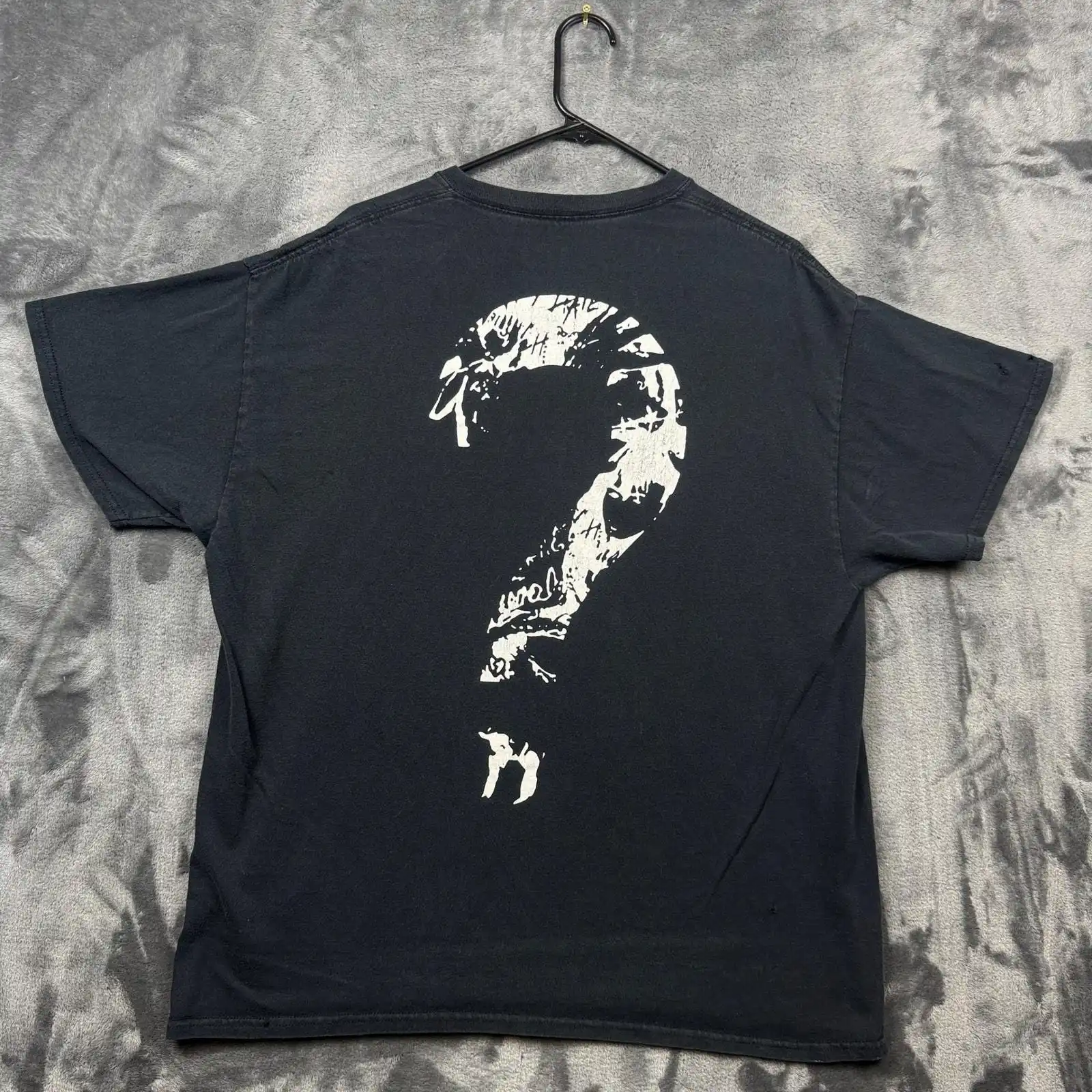 XXXTentacion T-Shirt Mens XL Black Sincerely XXX Question Mark Distressed Tee