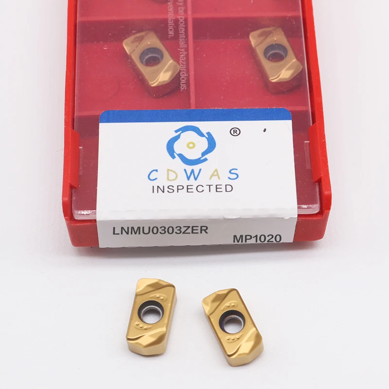 10PCS LNMU0303ZER MJ 1020 1125 1030 Hartmetall Einsätze Ende Fräsen Werkzeug CNC Fräsen Klinge LNMU Metall Drehmaschine Drehen Werkzeug