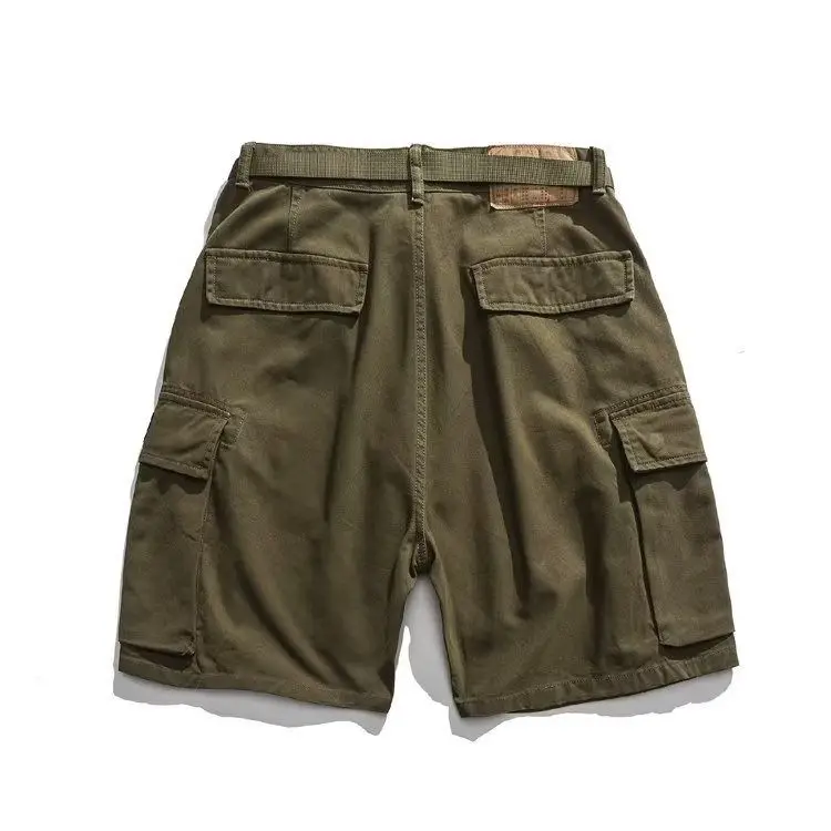 Outdoor Men's Camouflage Tooling Summer Shorts Trendy Retro Loose Pocket Straight Half Pants Casual Pants Shorts for Men Jorts