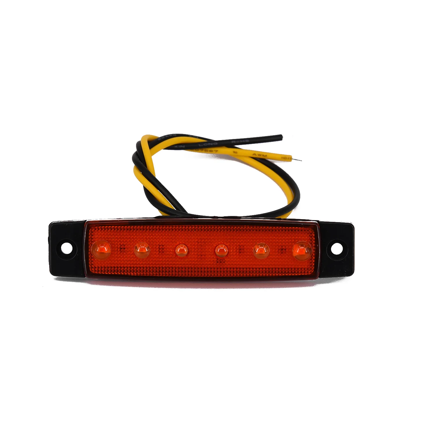 الجانب ماركر شاحنة الضوء الخلفي مصباح مقطورة قارب مؤشرات مقاومة للماء ضوء أسود العنبر الضوء الخلفي ABS تيار مستمر 12 فولت حافلة