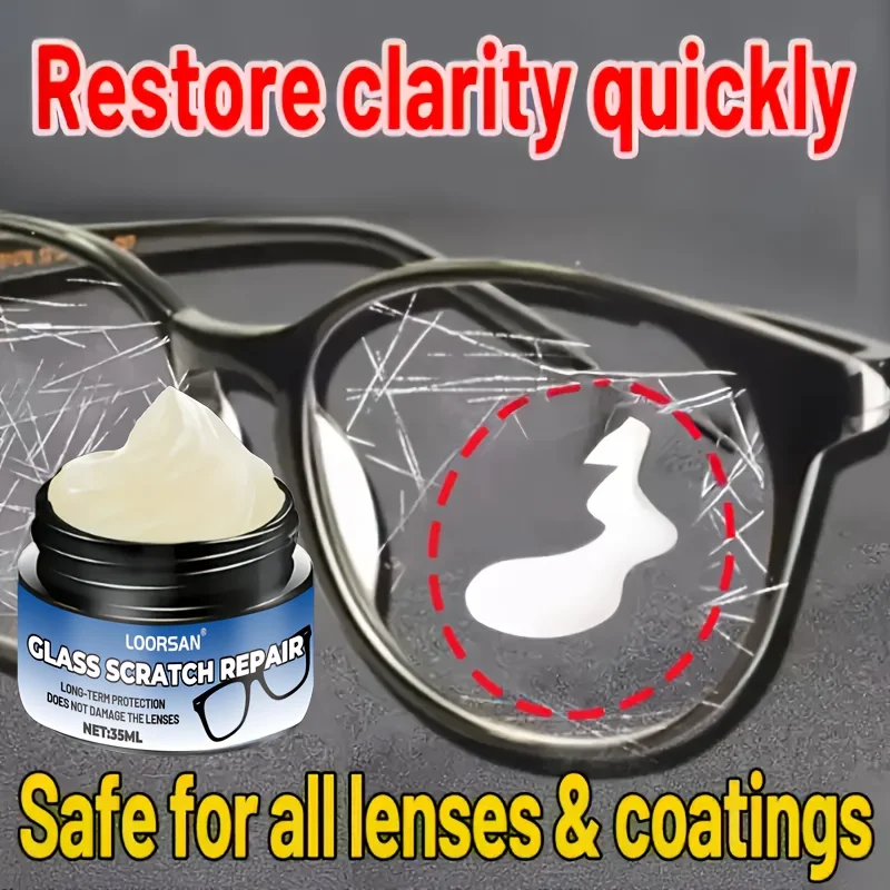 

Многофункциональный комплект для ремонта стеклянных линз, восстановление яркости и гладкой поверхности, подходит для автомобильных окон, зеркал заднего вида и очков.