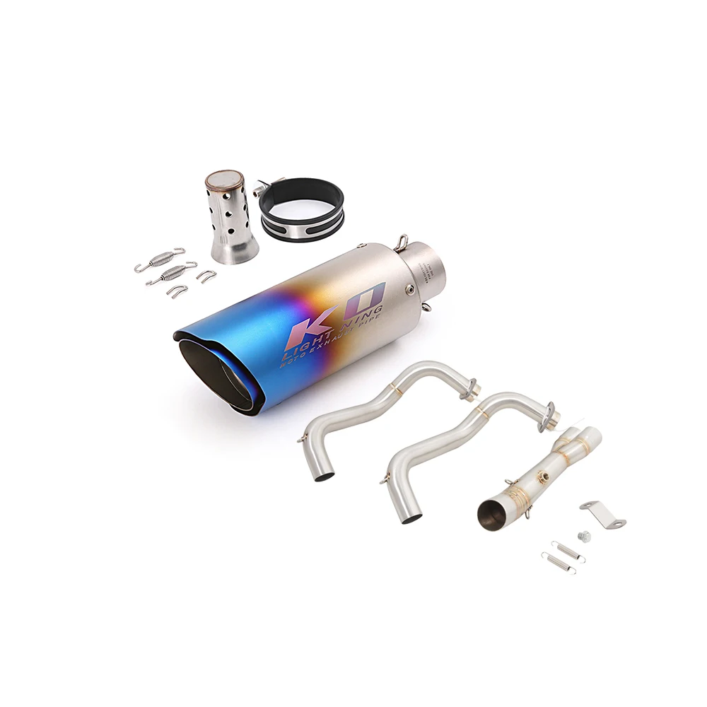 For Yamaha MT07 FZ07 2014-2024 Header Pipe Motorcycle Full Exhaust System Stainless Steel Front Link Pipe Espace Moto Muffler DB