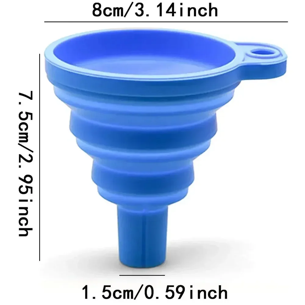 Portable mini funnel for fuel funnel, beer leak, foldable funnel, silicone household liquid dispenser, kitchen accessories view 6