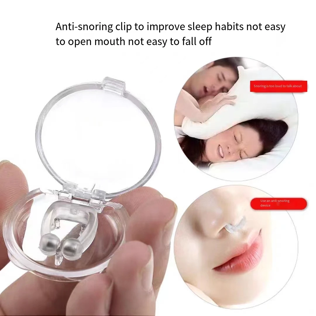 Magnetic Anti-Snoring Nose Clip Silicone Snore Nose Clip Snore Stopper Clip to Reduce Noise During Sleep Nose Snoring Clip