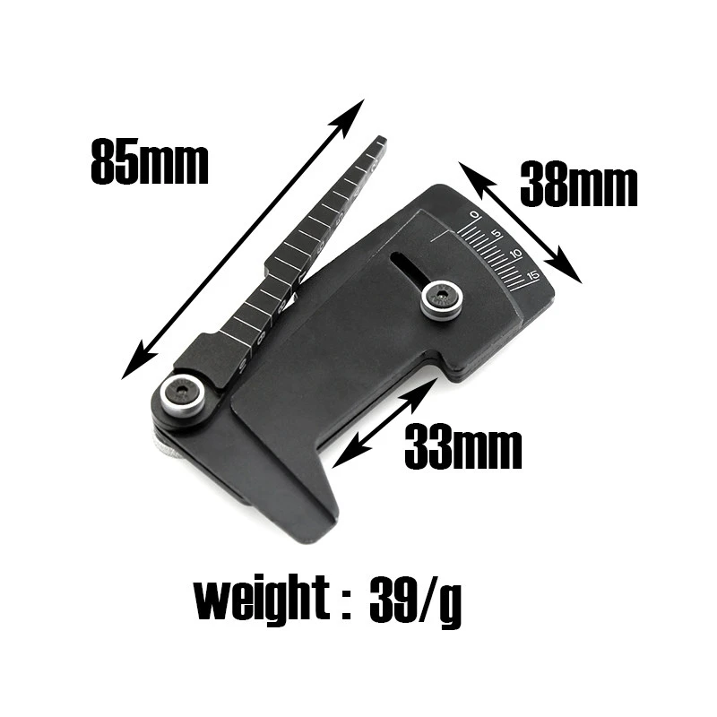 1/10 RC CNC Aluminum Camber Gauge Ride Height Ruler Wheel Alignment Setup Tool