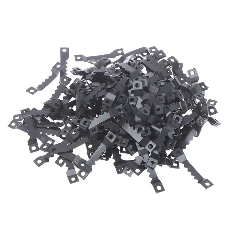 

200pcs Quality Black No Nail Picture Frame Hooks Saw Tooth Sawtooth Hangers