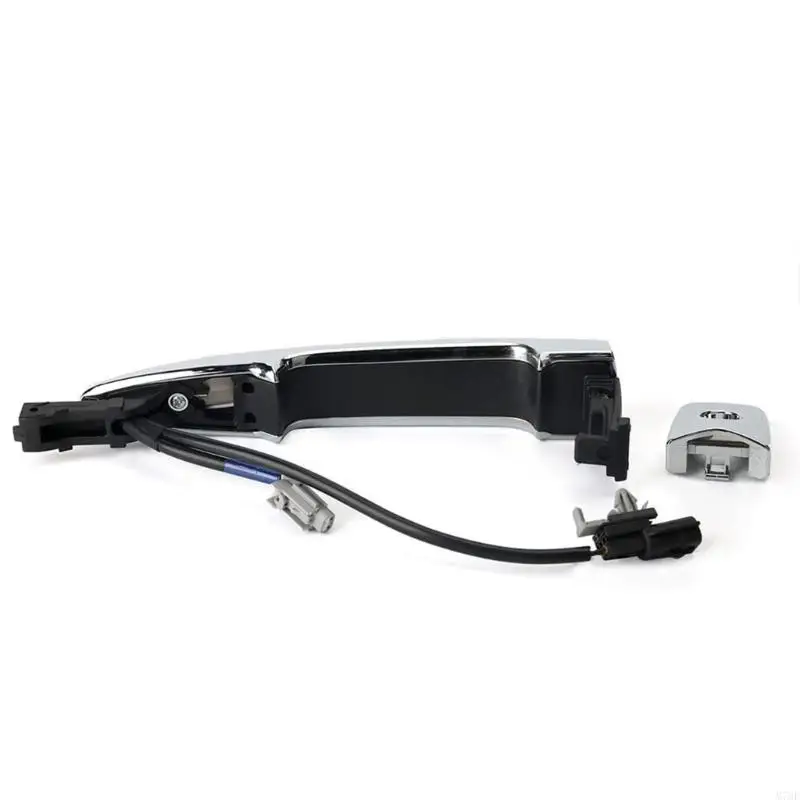 M76E 80646-9N00A 806451AA0A Reflective-Finish Exterior Door Handle Replacement with Plastic Construction and Clip-Style