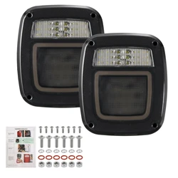 2pcs/set 83 LEDs Universal Tail Lights Brake Reverse Lights for Jeep Wrangler CJ TJ YJ JK