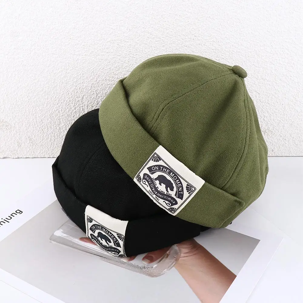 Gorro de melón para hombre y mujer, ropa de calle cálida Retro, estilo coreano, Hip Hop