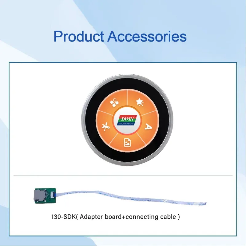 2.1-inch, 480*480 Pixels Resolution, 262K Colors, IPS-TFT-LCD Circular Rotary Screen with Encoder Shell DMG48480C021_13WTC