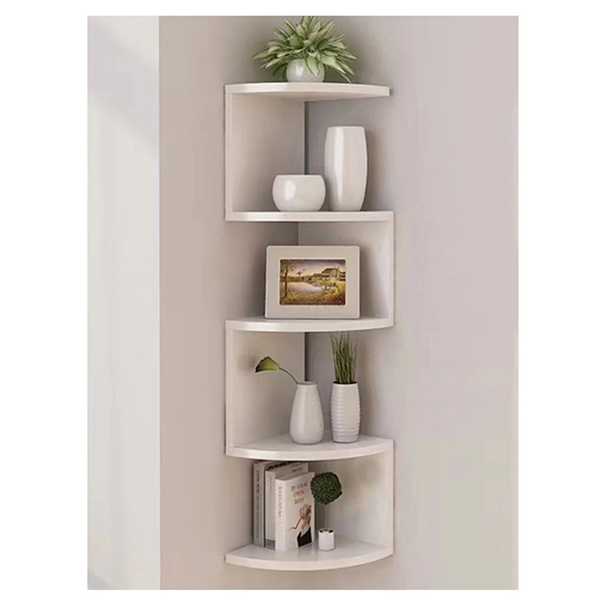 جديد 5 طوابق الجرف الزاوية رف معلق جدار الجرف الزاوية رف الكتب الأسرة المطبخ تخزين غرفة المعيشة الديكور