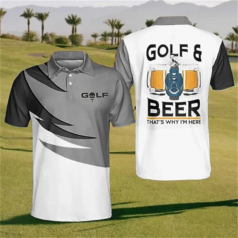 Newest Golf Men\'s Polo Shirts Funny 3d Print Streetwear Cool Short Sleeve Laper Shorts Polo Golf Tops Cheap Wholesale T-shirt