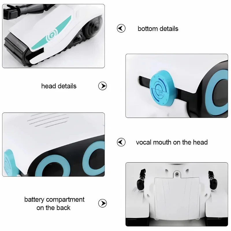 스마트 RC 로봇 음성 제어 춤추기 노래하기 6륜 터치 감지 STEM 교육용 장난감 선물 어린이 남아 여아 3세 이상