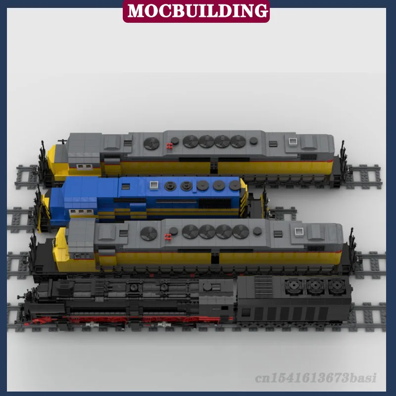 MOC Remote Control Model Train Building Block City Locomotive Building Railway Collection Series Boy Toys Gifts