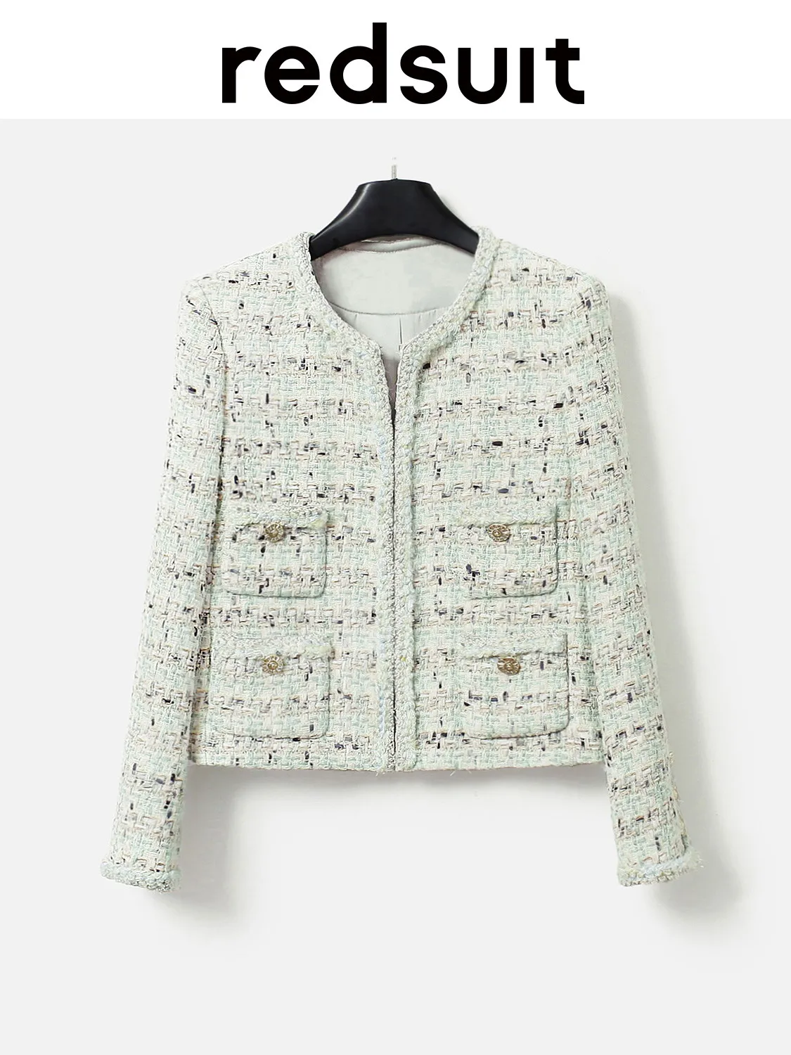 New Gentle  fresh floral woolen  coat, exquisite  versatile top Custom Size