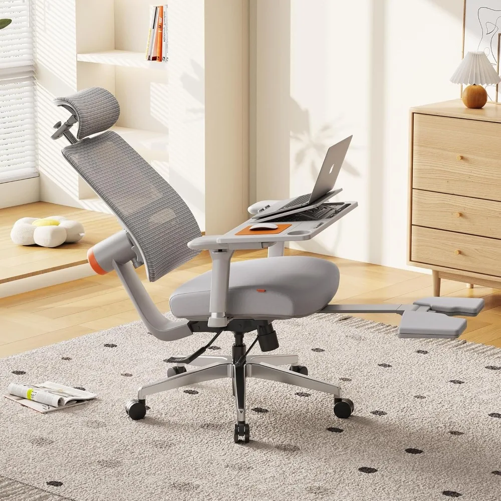 Gaming Chair with With Auto-Following Backrest & Headrest, 4D Armrest, Seat Depth & Height Adjustable, Laptop Office Chair