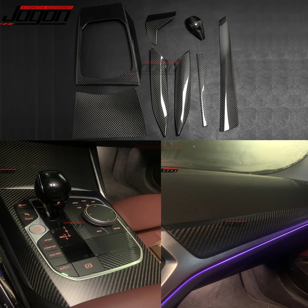 

Gear Panel Sticker For BMW 2 Series G42 2022 220d 220i 230i Carbon Interior Set Center Console Dashboard Trim Side AC Vent Cover