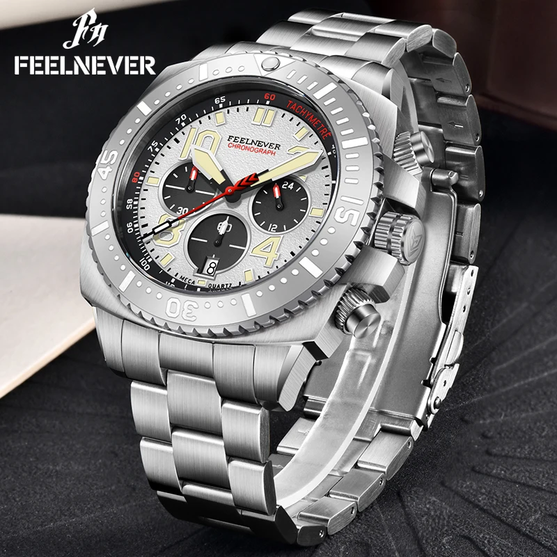 

Мужские часы FEELNEVER 2026 класса люкс, модные кварцевые наручные часы LIGE с люминесцентным сапфировым стеклом, из нержавеющей стали 316L, подарки для мужчин, Reloj