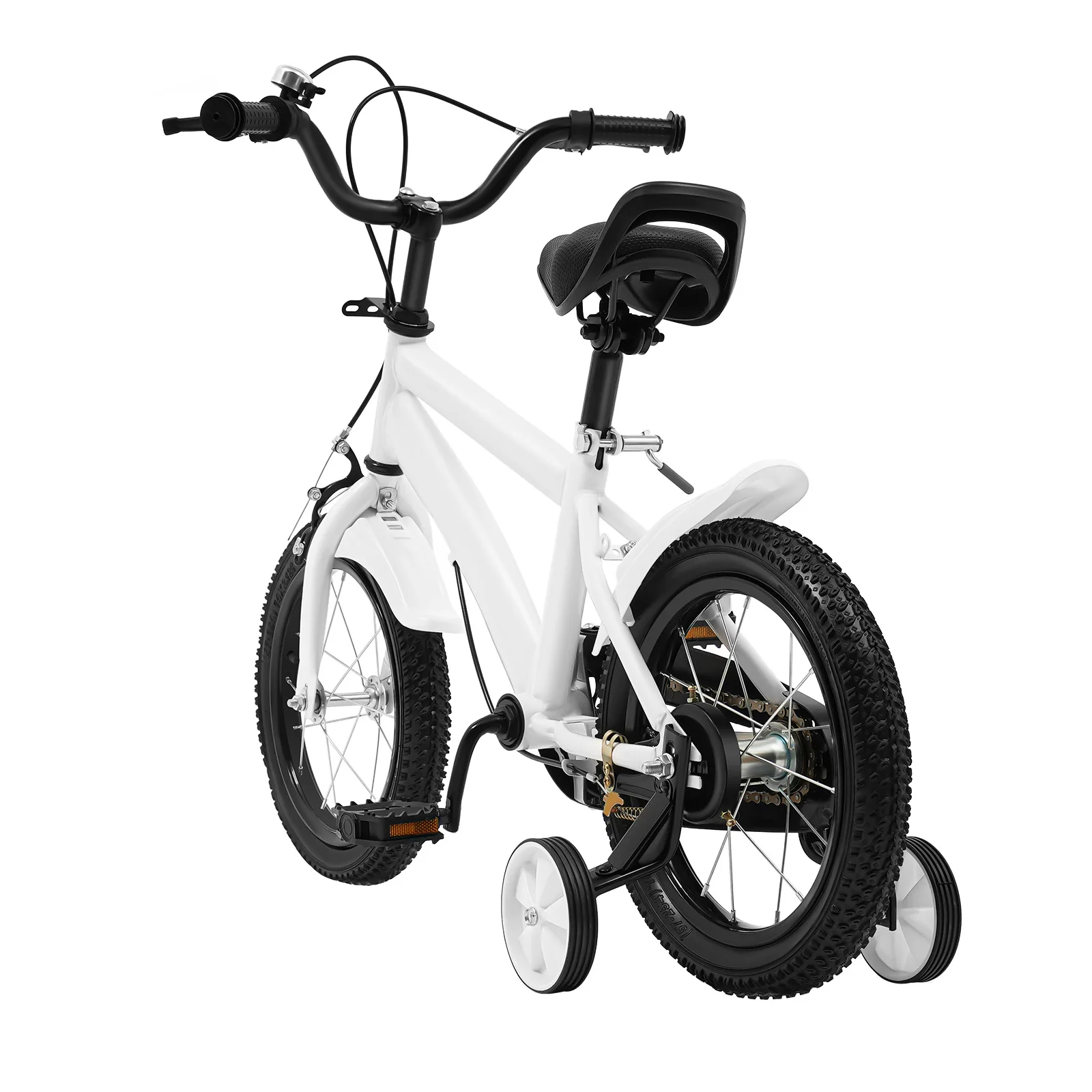 

14'' Children's Bicycle w/Auxiliary Wheel ‎Beginner Kids Bike,43-49cm Seat Height Adjustable Kids Bike for children's recreation