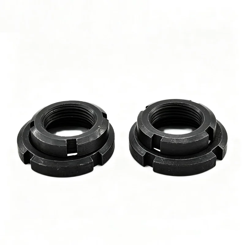 DIN981 M10 M12 M14 M16 M18 M20 M22 M24 M25 M27 M30 M33 M35 M36 M39 M40 M42 M45 M48-M60 Round Nut Slotted Nut Four Slot Nut GB812