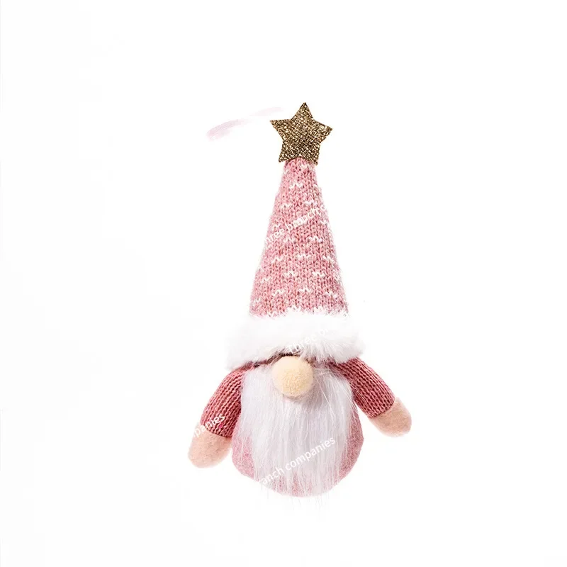 Ornaments Christmas tree small hanging knitted faceless doll doll dwarf creative old man pendant