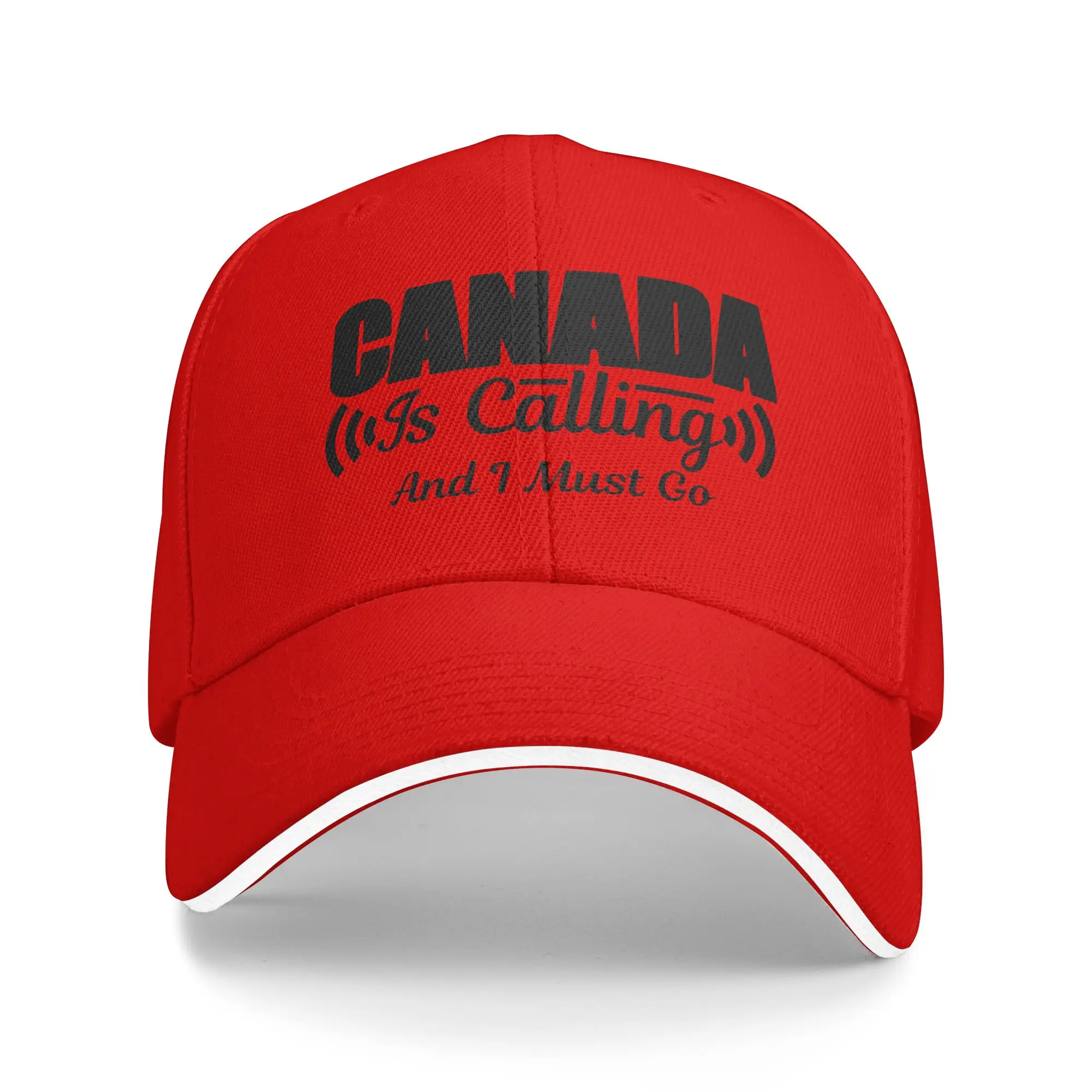 New Baseball Caps  Funny Canada Is Calling and I Must Go Flag  Wear For Unisex Golf Cap Retro  Snapback Cap Adjustable Fit