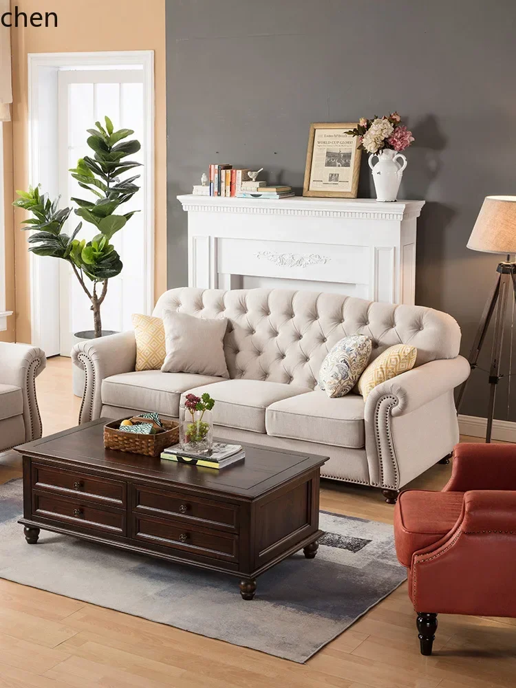 

DSA Fabric Sofa with Pull Buttons Suitable for Small and Large Living Rooms, Villa Combination, No Disassembly and Washing