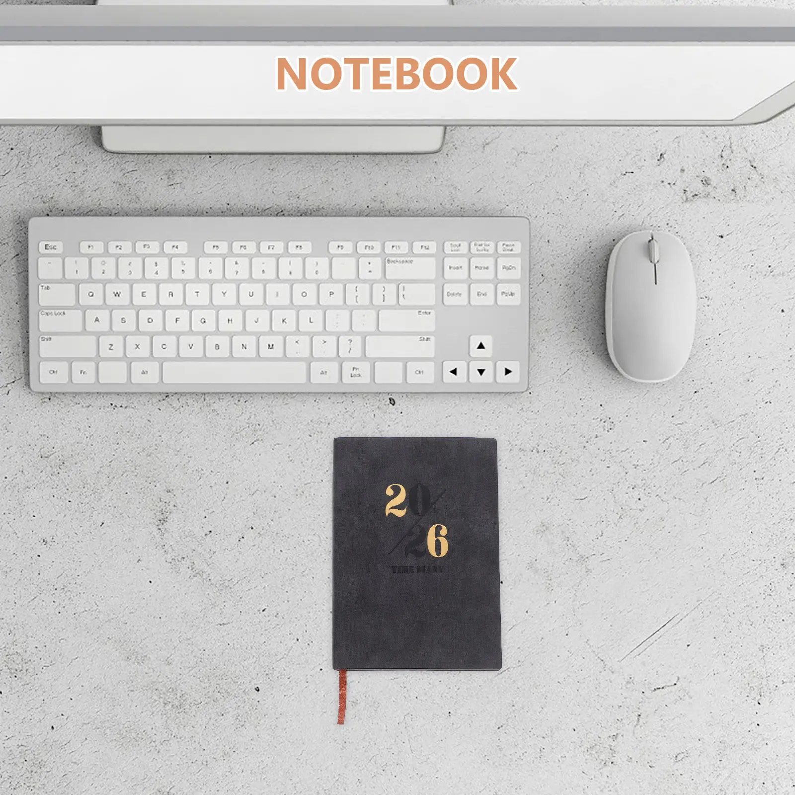 2026 Monthly Weekly Planner A5 PU Notebook Thick Paper Clean Edges Easy Flip Tabs 2026 Schedule Book Academic Student Work
