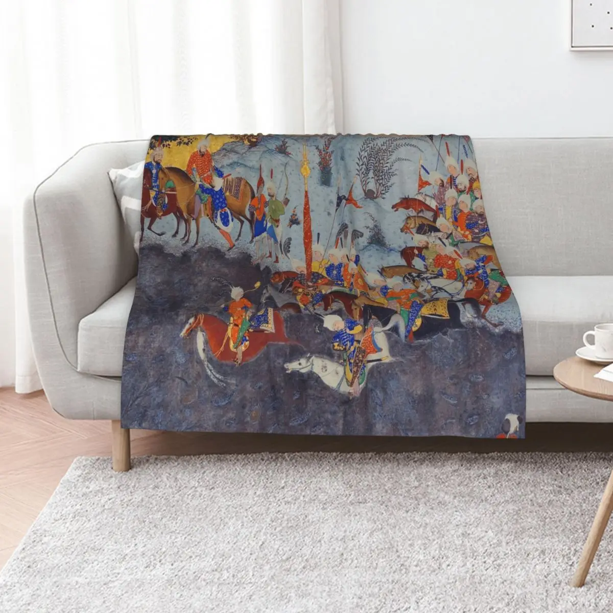 The Story of Fereydoun Crossing the Tigris Throw Blanket Warm Comfortable Blanket Gift for Parents Friends