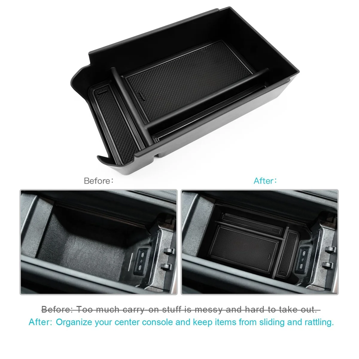 Center Console Organizer for Mercedes Benz GLC Class X254 2023 2024 Armrest Storage Box Tray